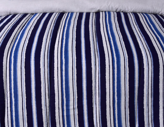 Duvet Cover- Bold Stripes Bed Sheets Apricot