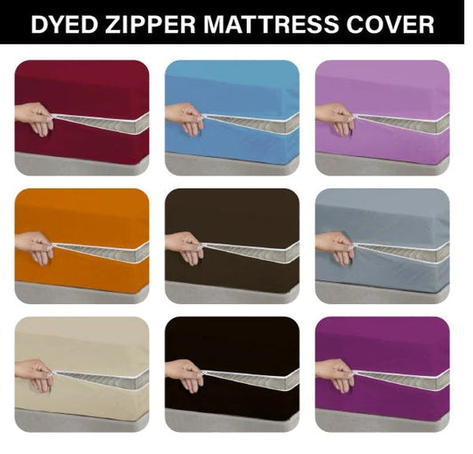Zipper Mattress Cover-Brown Protectors Apricot