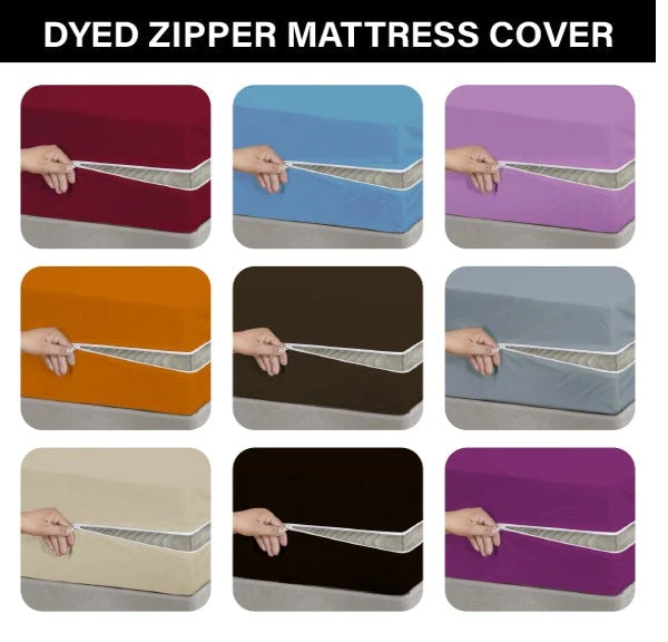 Zipper Mattress Cover-Brown Protectors Apricot