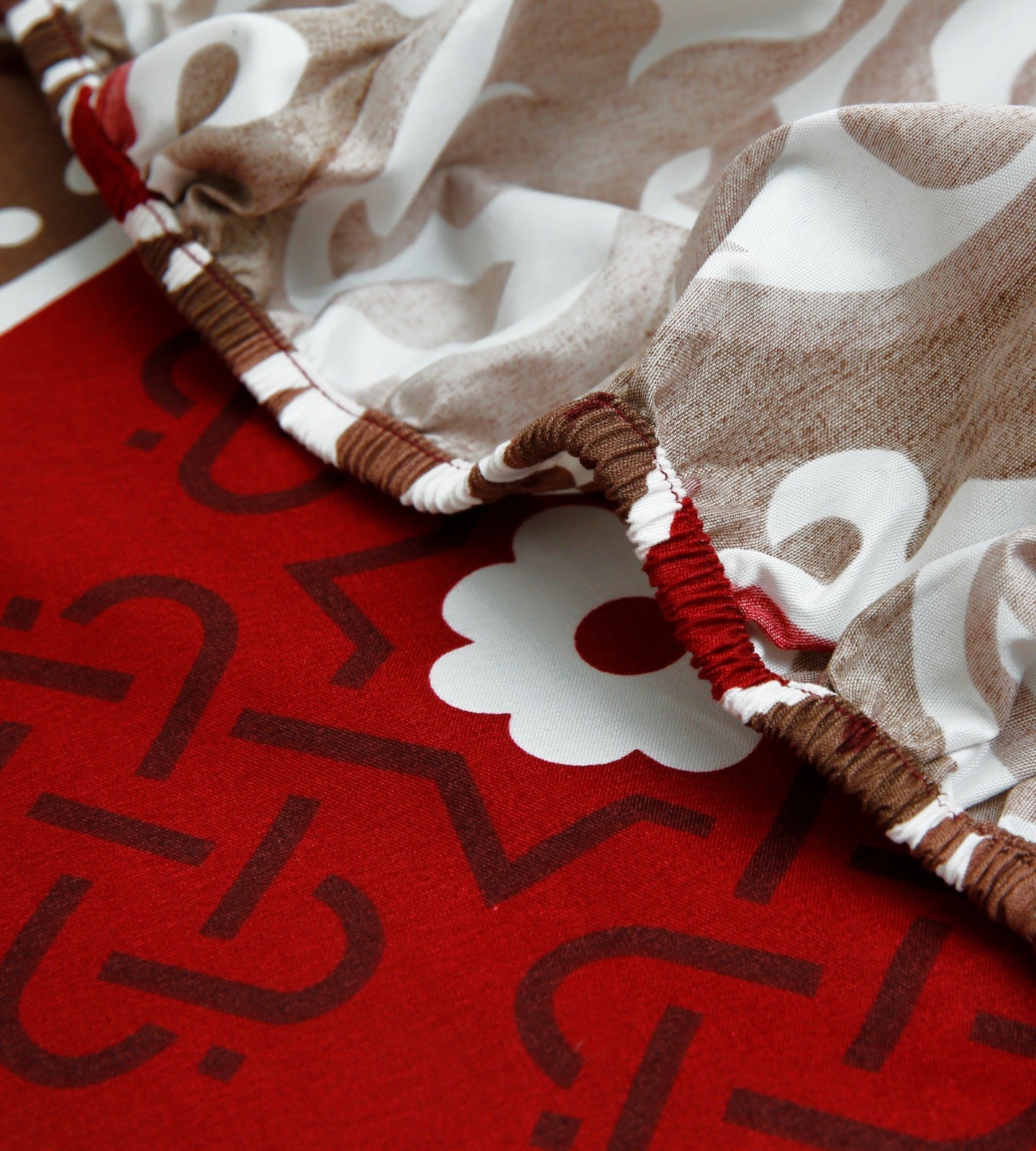 Fitted Bed Sheet-Brown Crowns Fitted Sheets Apricot