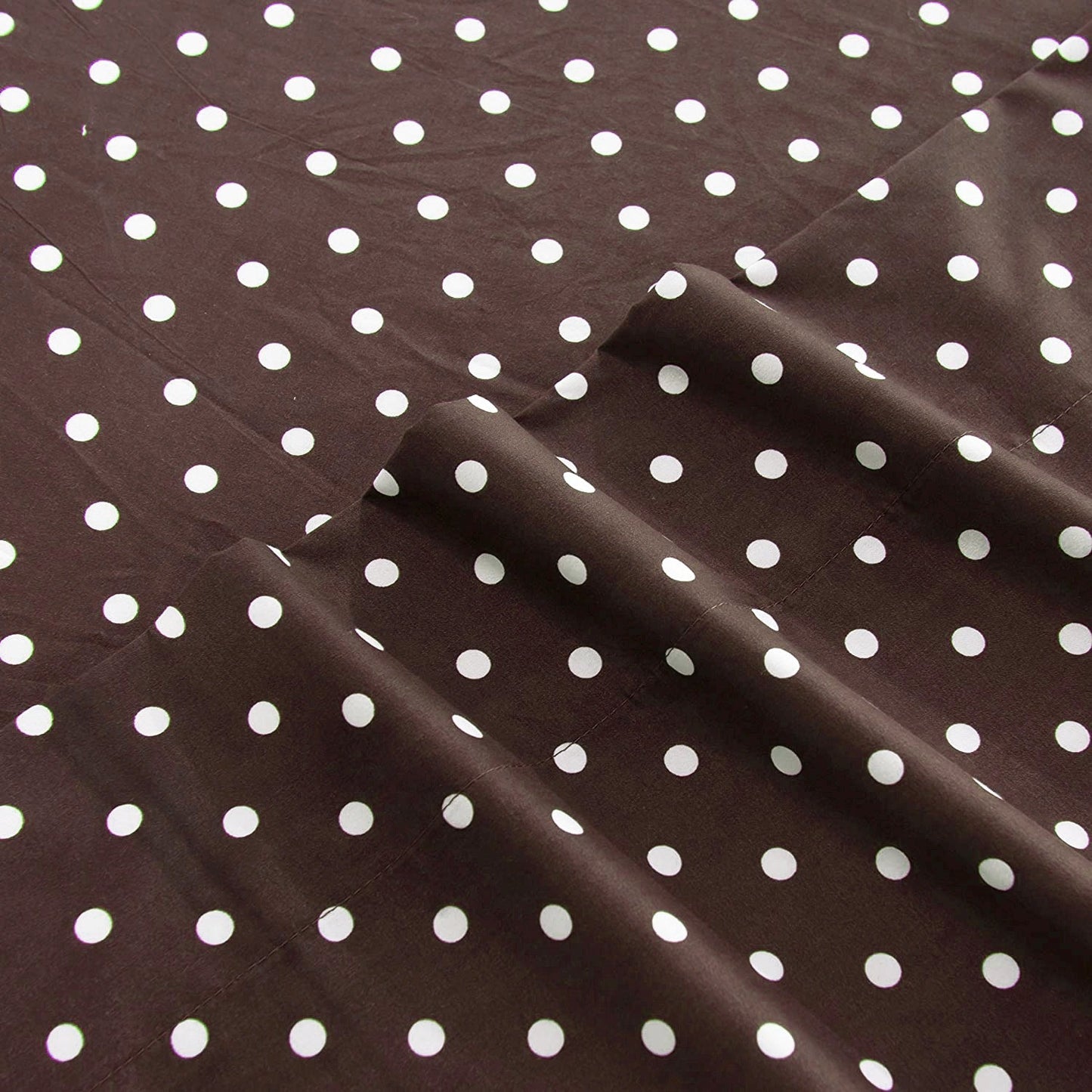 Fitted Bed Sheet-Brown Polka Fitted Sheets Apricot
