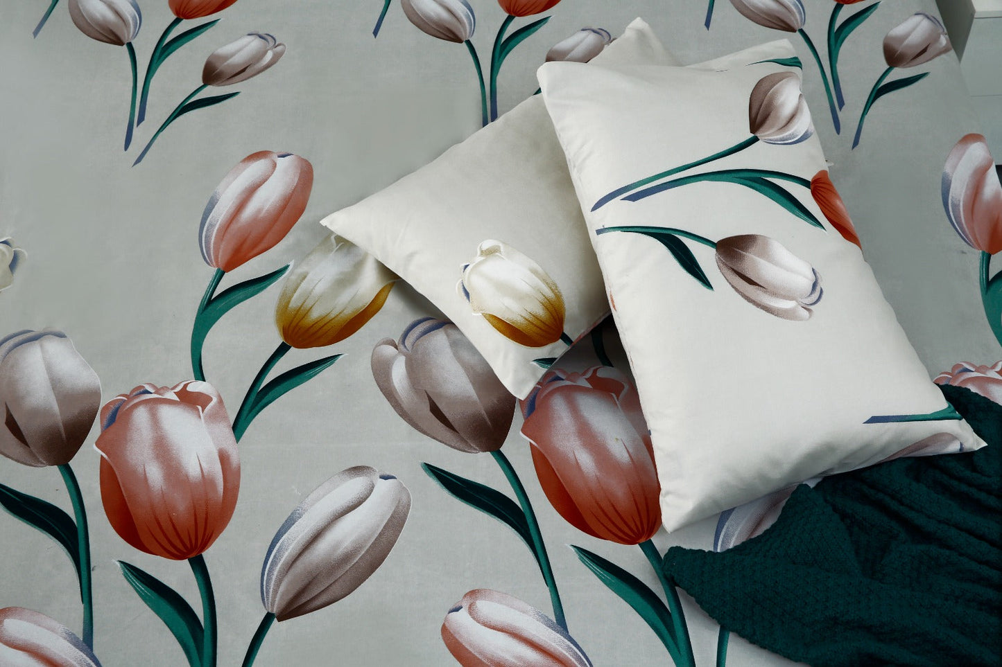 Fitted Bed Sheet-Tulip Fitted Sheets Apricot