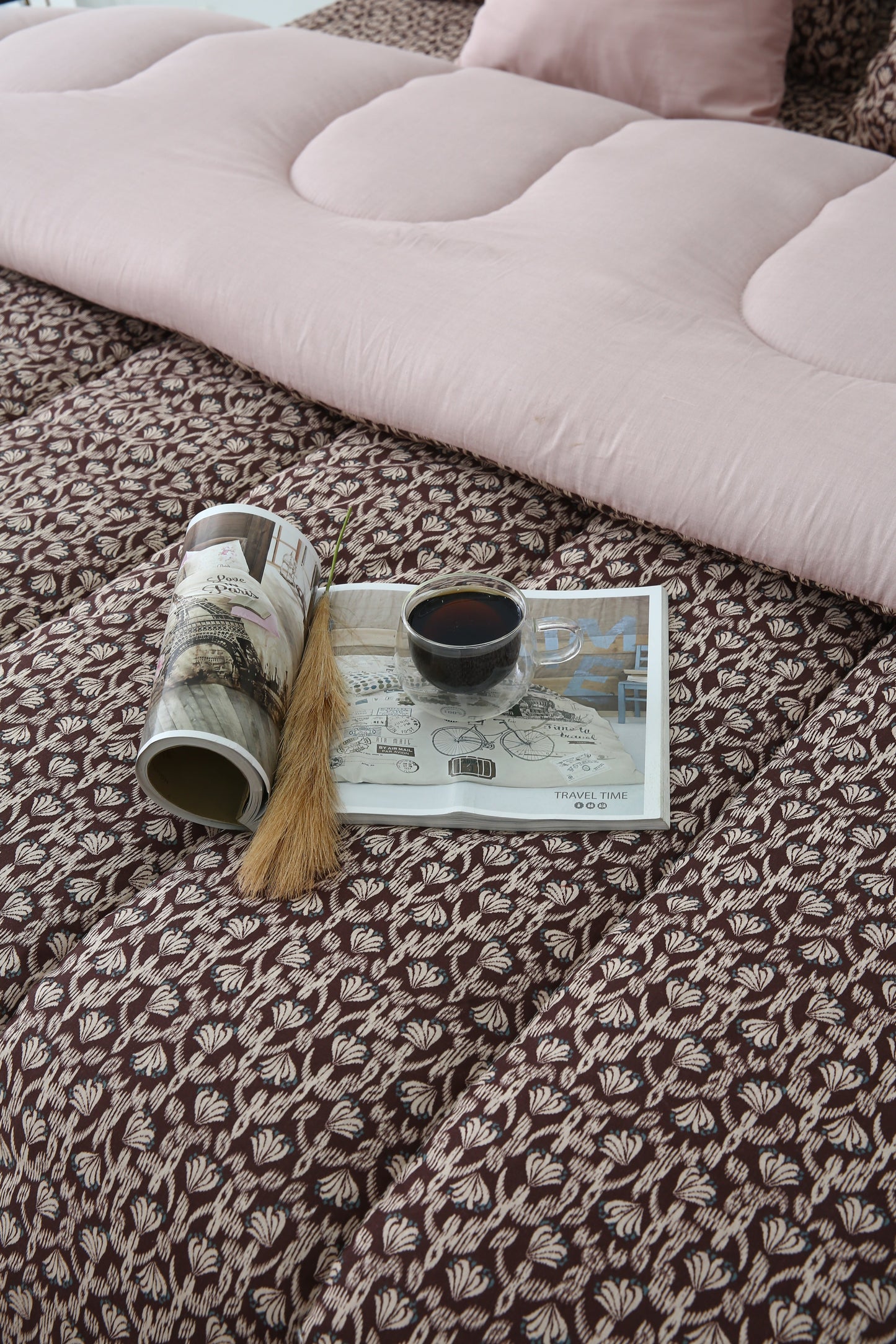 1 PC Double Winter Razai-Coral Reef Comforters Apricot