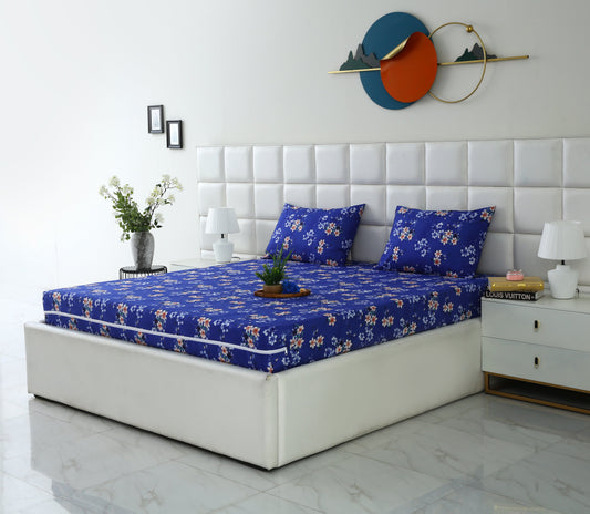 Zipper Mattress Cover Printed-Phlox Protectors Apricot