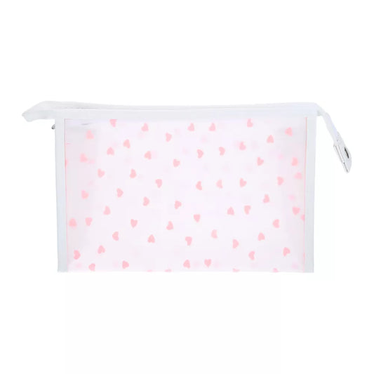 PU Waterproof Travel Cosmetic Bag Heart-SA2408-280(Pink) Cosmetic Pouches Apricot