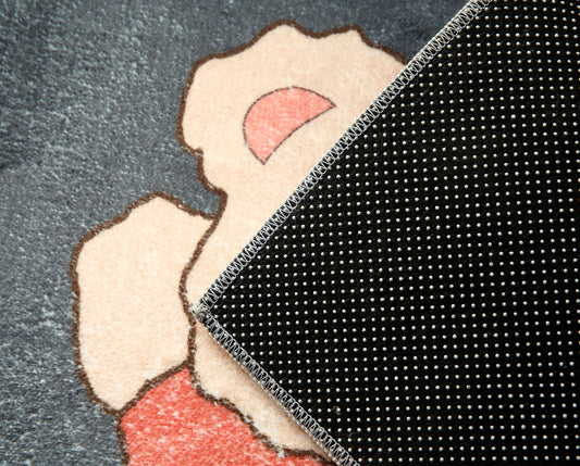 Kids Anti-Slip Door Mat (314)-Bear Door Mats Apricot