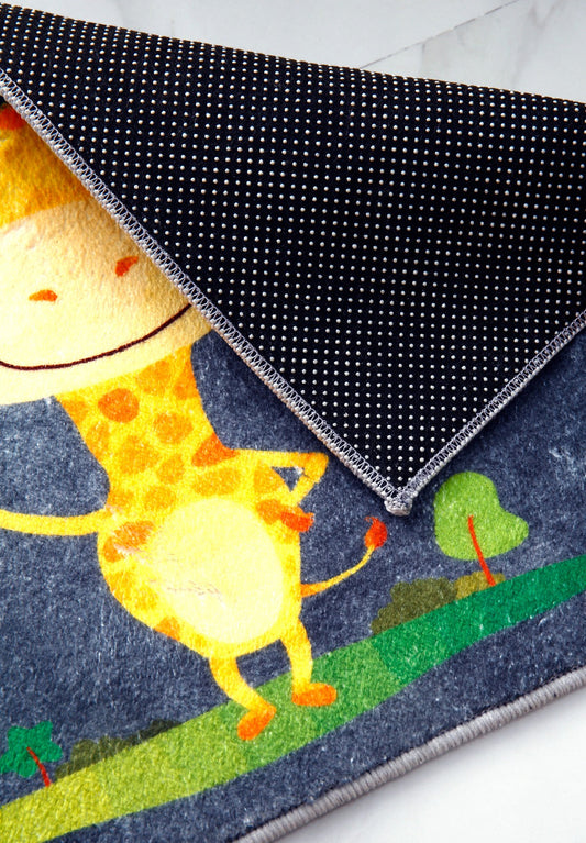 Kids Anti-Slip Door Mat (314)-Giraffe Door Mats Apricot