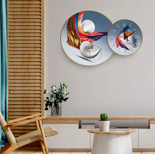 Lava Frame with Clock Clock Apricot