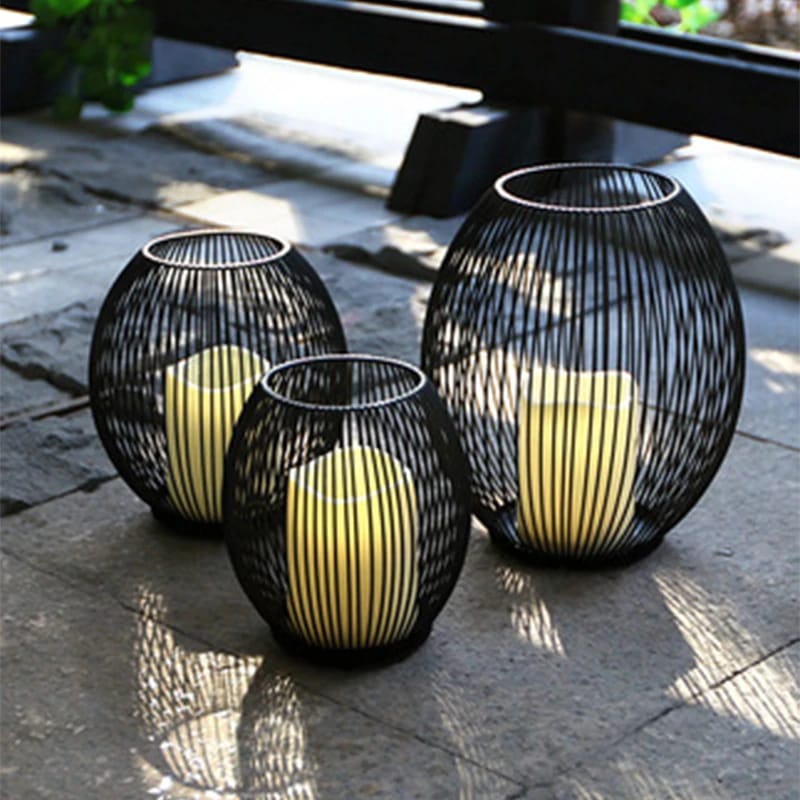 Metal Candle Stand-Black(SA2405-20) Candle Stand Apricot