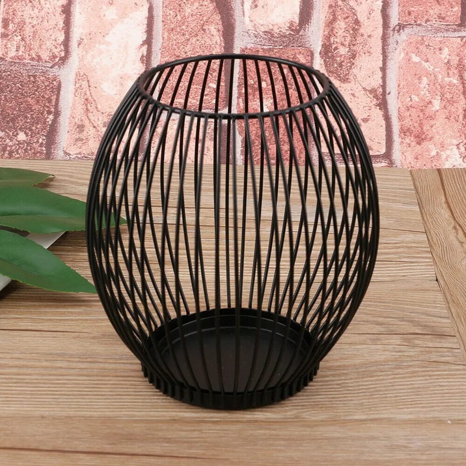 Metal Candle Stand-Black(SA2405-20) Candle Stand Apricot