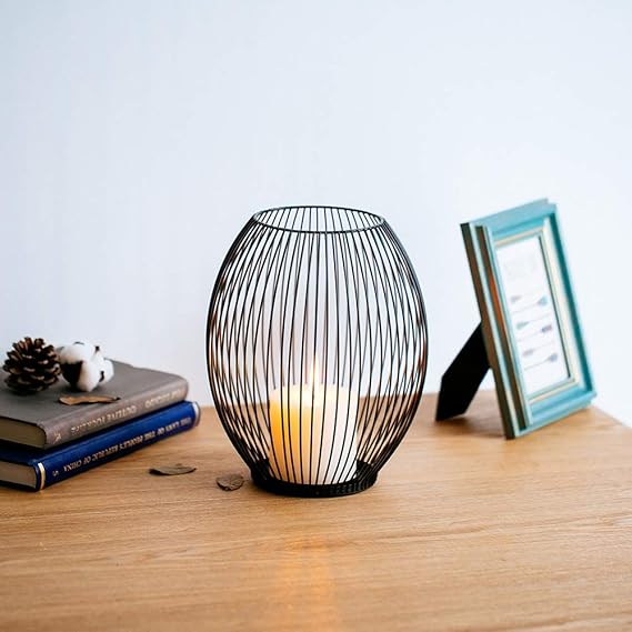 Metal Candle Stand-Black(SA2405-20) Candle Stand Apricot