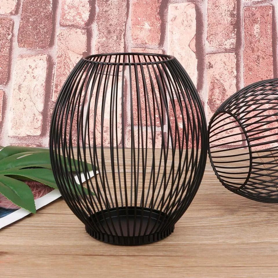 Metal Candle Stand-Black(SA2405-20) Candle Stand Apricot