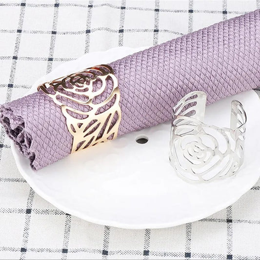 Metal Napkin Holders (5098)-Silver Rose Kitchen Apricot