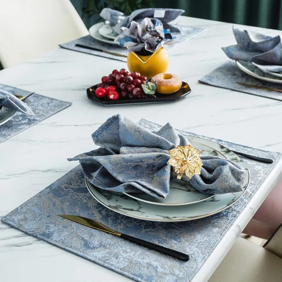 Napkin Holder Rings-Golden Flower Kitchen Apricot