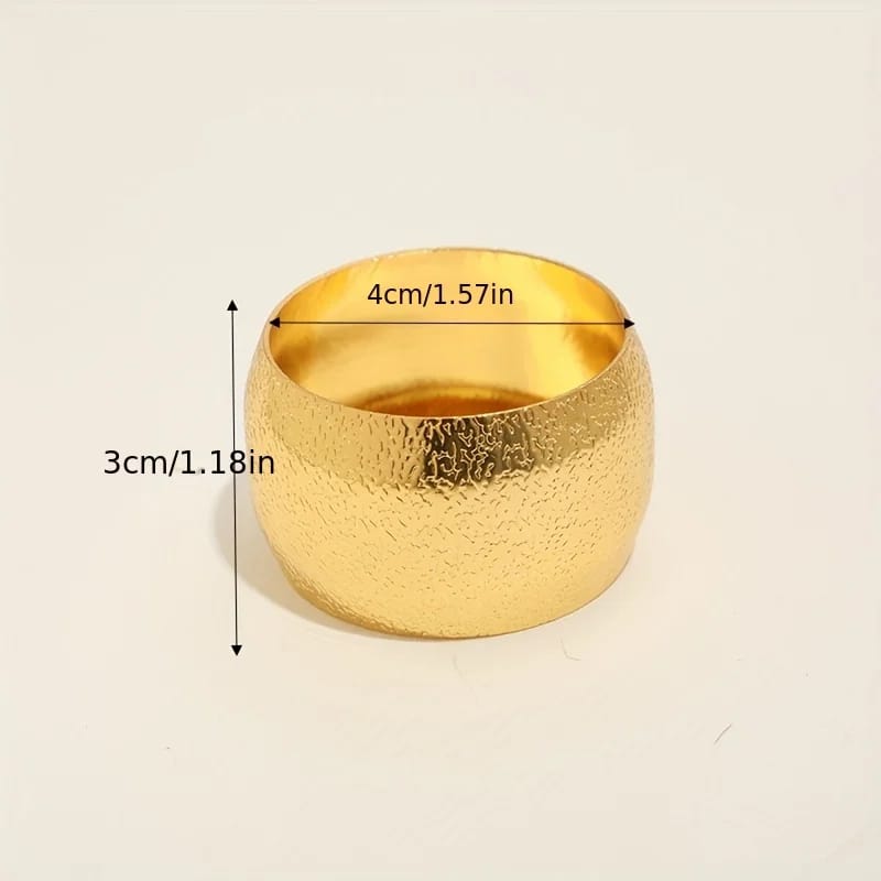 Napkin Holder Rings-Golden Rings Kitchen Apricot