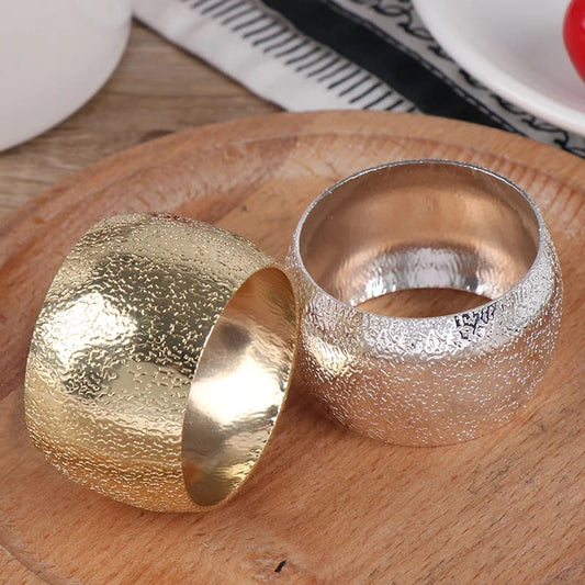 Napkin Holder Rings-Golden Rings Kitchen Apricot