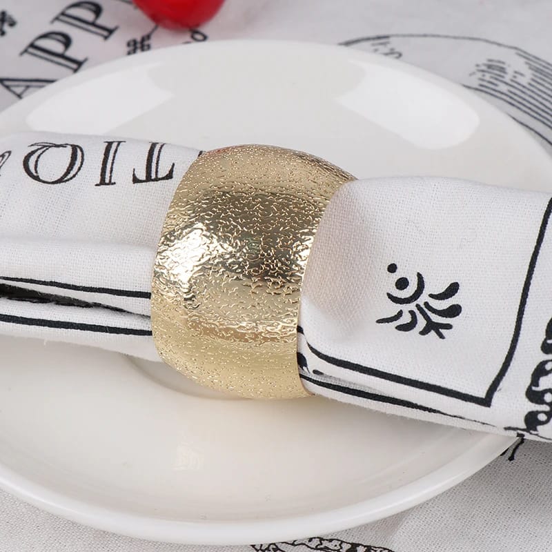 Napkin Holder Rings-Golden Rings Kitchen Apricot