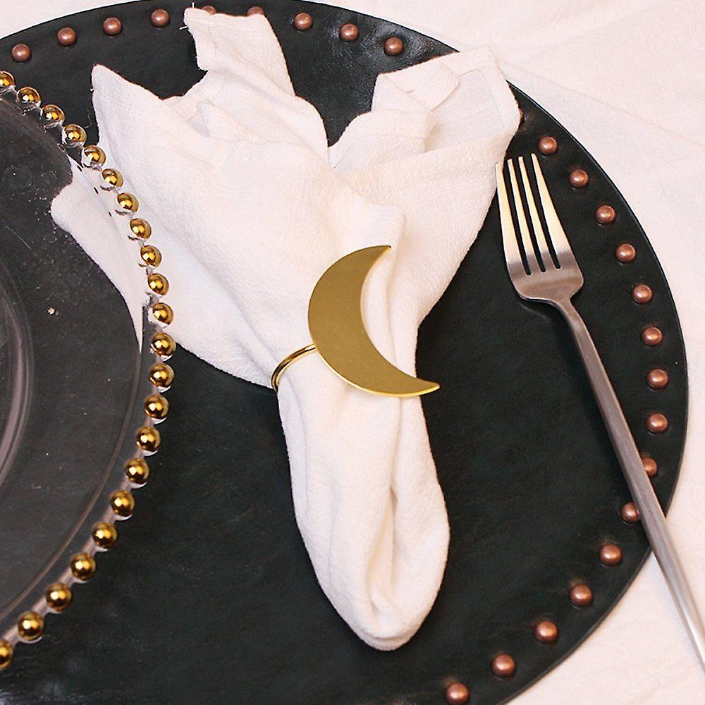 Napkin Holder Rings-Moon(Gold) Kitchen Apricot