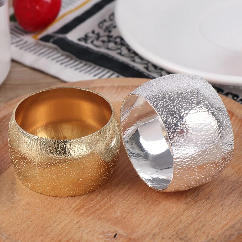 Napkin Holder Rings-Sliver Rings Kitchen Apricot