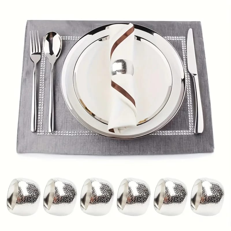 Napkin Holder Rings-Sliver Rings Kitchen Apricot