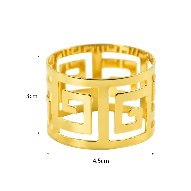 Napkin Holder Rings-Versace(Gold) Kitchen Apricot