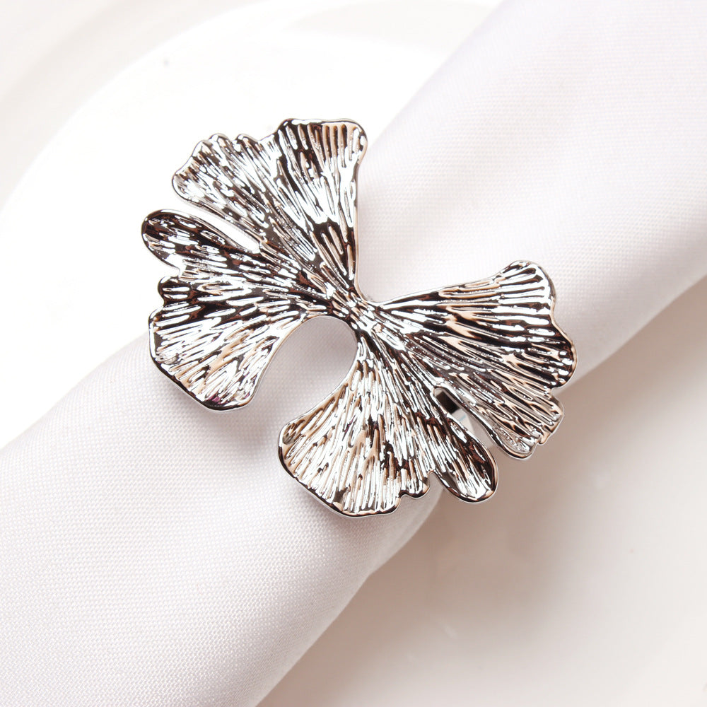 Napkin Holder Rings- Vintage Silver Kitchen Apricot