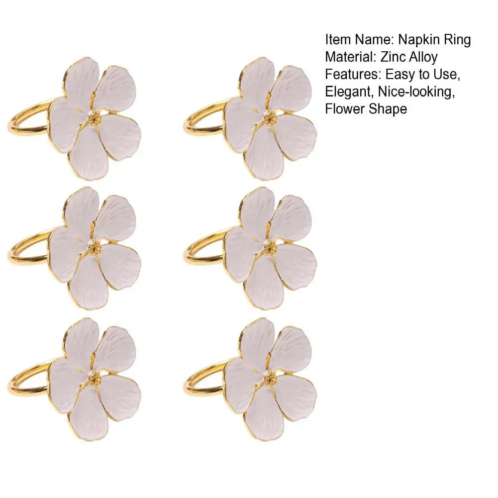 Napkin Holder Rings-White Jasmin Kitchen Apricot