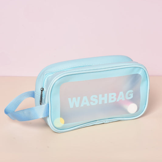 Portable Makeup Organizer Bag WASHBAG-Blue Large(SA2405-123) Cosmetic Pouches Apricot