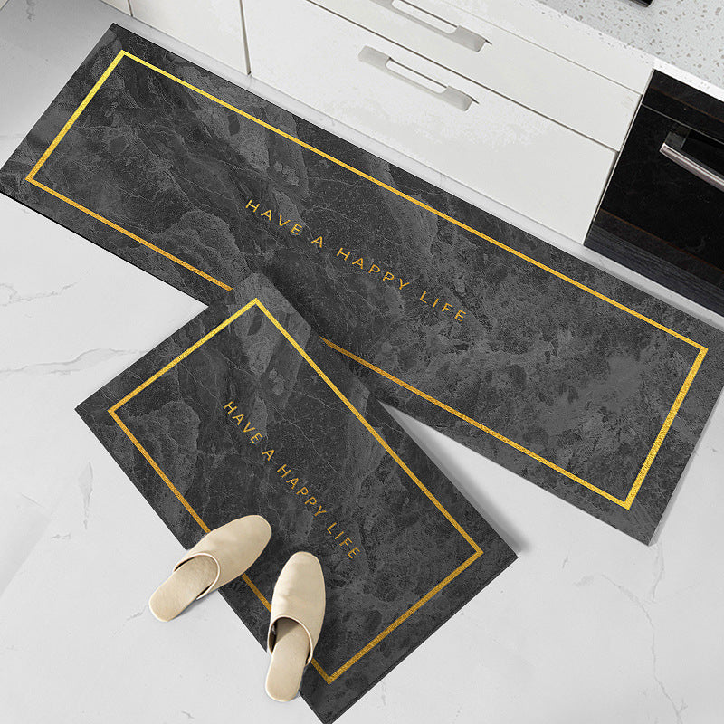 Premium Padded Anti slip Kitchen Mat Set-Have A Happy Life Rugs Apricot