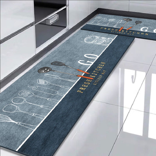 Premium Padded Anti slip Kitchen Mat Set-Refresh Kitchen Rugs Apricot