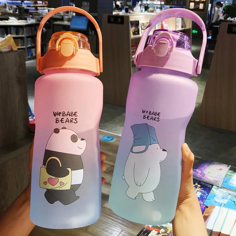 Premium We Babe Bears Water Bottle(Pink)- 5470-2 Liters Apricot