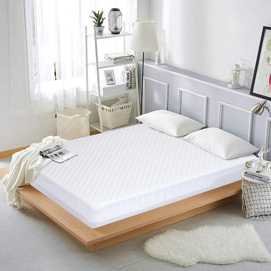 Quilted Waterproof Mattress Protector-White Protectors Apricot
