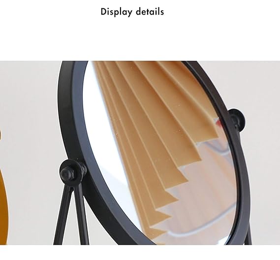 Rotatable Black Vanity Mirror-14295(SA2405-158) Mirror Apricot
