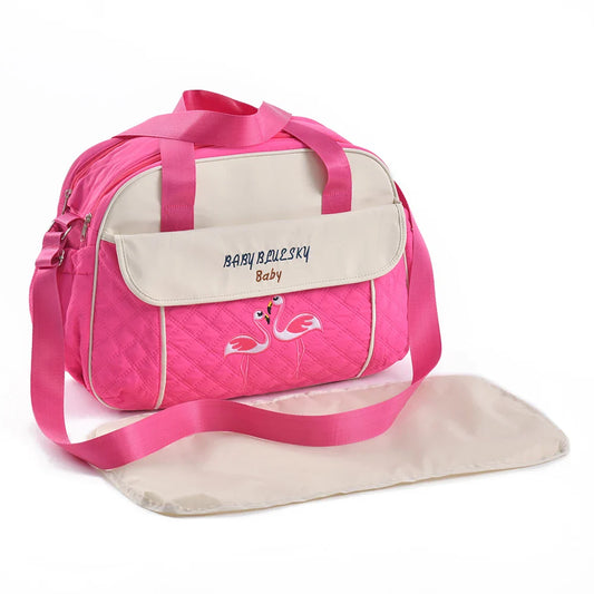 Multi function Mommy Bag with Large Capacity-SA2408-273(Pink) Blankets Apricot