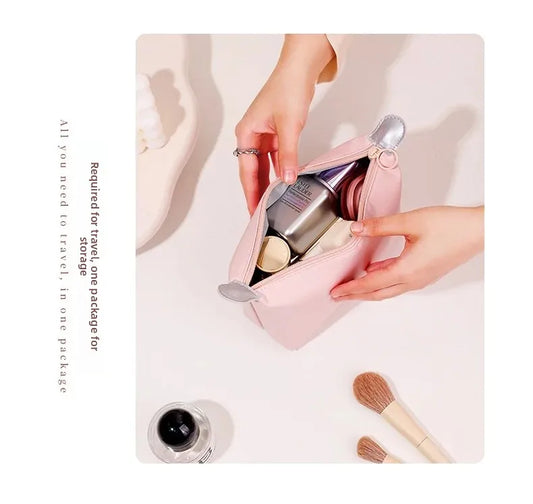 PU Waterproof Travel Cosmetic Bag-SA2408-281 Cosmetic Pouches Apricot