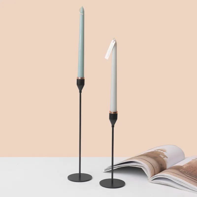 Set of 3 Metal Candle Holder-Black Cups(2102) candle stand Apricot