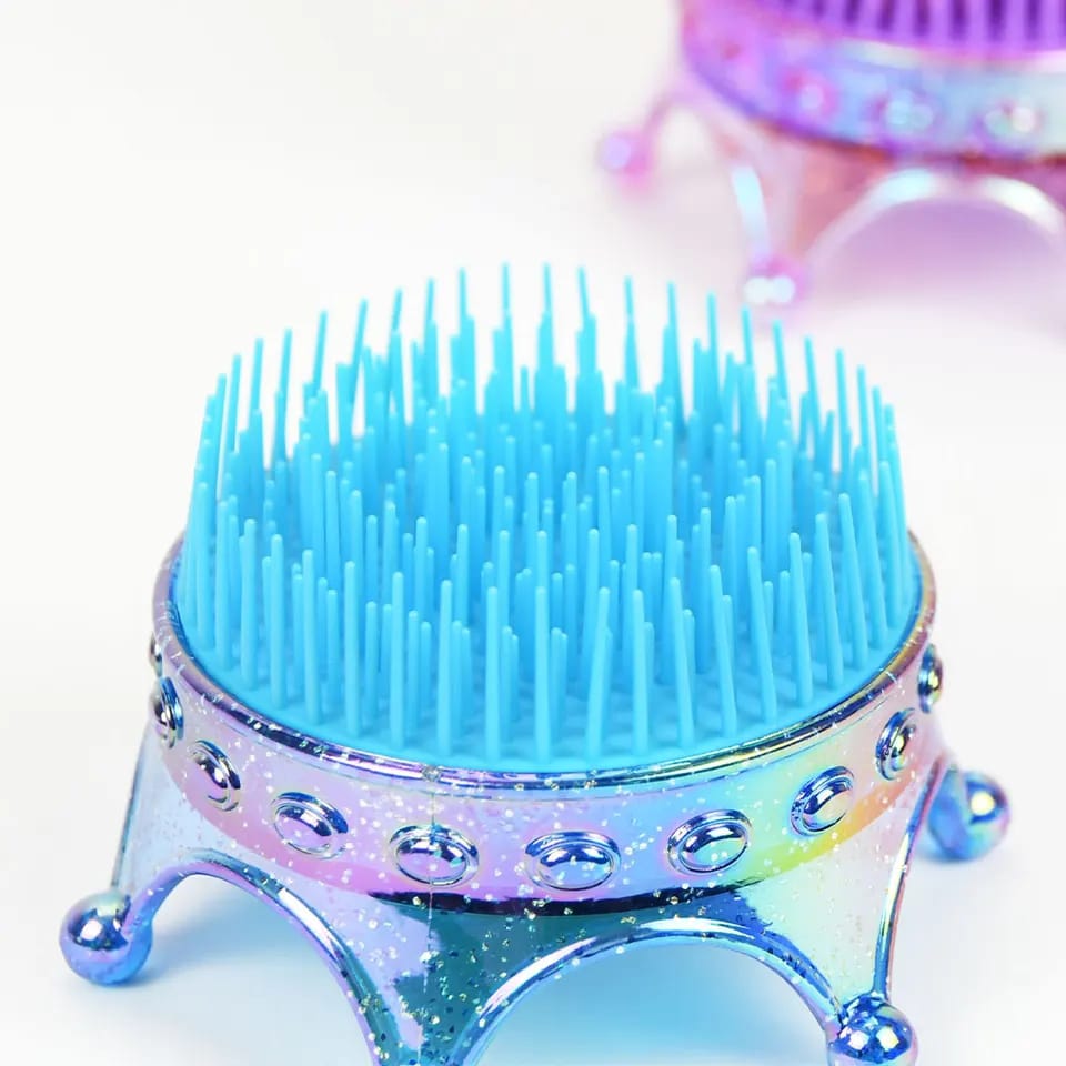 Shiny Shell Hair Brush-Princess hair brush Apricot