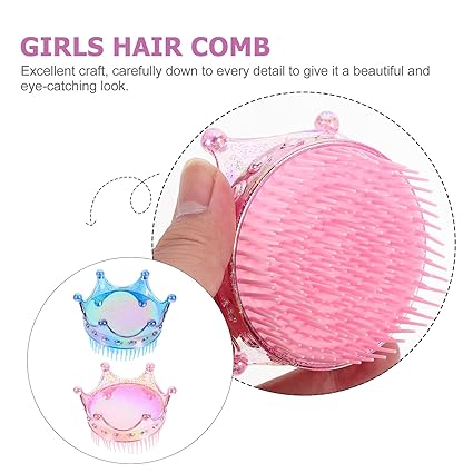Shiny Shell Hair Brush-Princess hair brush Apricot