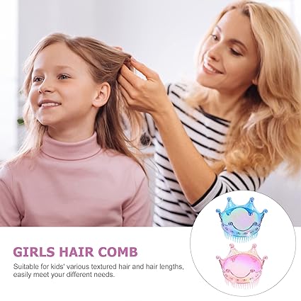 Shiny Shell Hair Brush-Princess hair brush Apricot