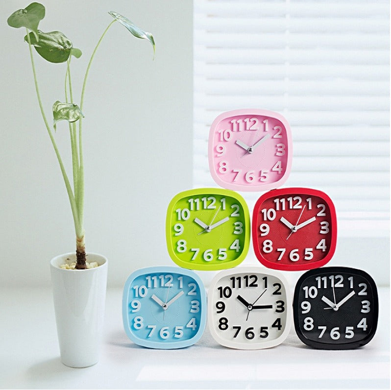 Side Table Alarm Clock-Red(SA2405-57) Clock Apricot