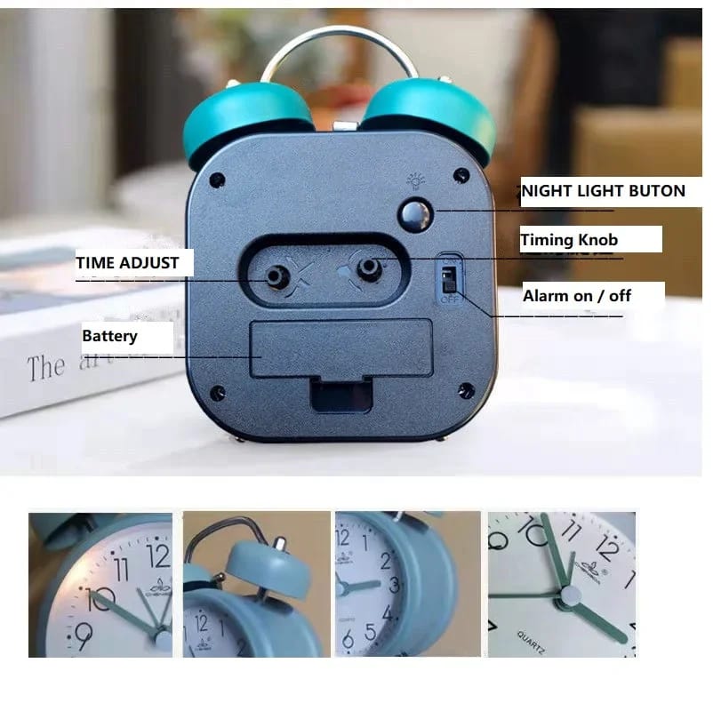 Side Table Alarm Clock-(SA2405-231) Clock Apricot
