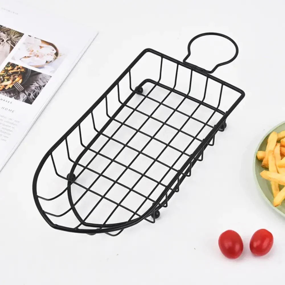 Stainless Steel Boat Snack5647 Basket-Black Apricot