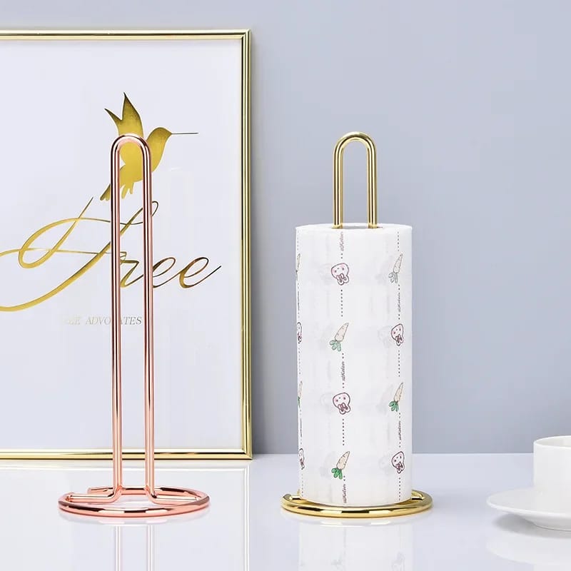 Stainless Steel Tissue Roll Holder-Gold Tissue Box Apricot