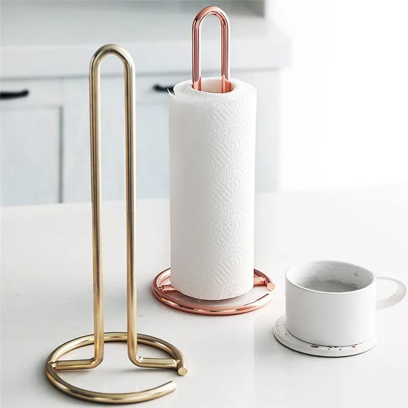 Stainless Steel Tissue Roll Holder-Gold Tissue Box Apricot
