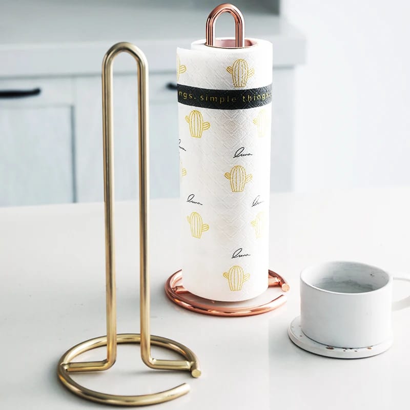 Stainless Steel Tissue Roll Holder-Gold Tissue Box Apricot