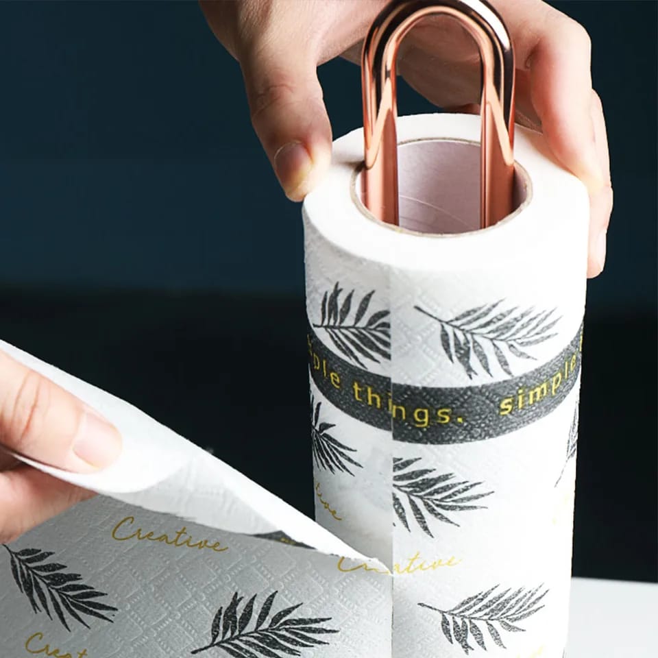Stainless Steel Tissue Roll Holder-Gold Tissue Box Apricot
