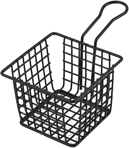 Stainless Steel Top Square Snack Basket-14521Black Apricot