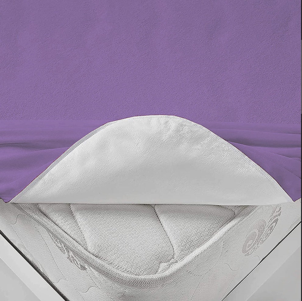 Terry Waterproof Mattress Protector-Purple Terry Waterproof Mattress Protector Apricot