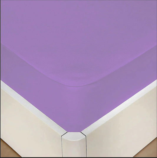 Terry Waterproof Mattress Protector-Purple Terry Waterproof Mattress Protector Apricot
