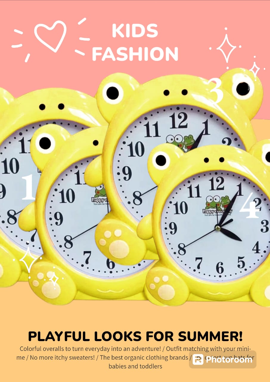 Wall and Side Table Alarm Clock-SA2405-241 Clock Apricot